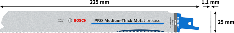 ใบเลื่อย Bosch PRO Medium-Thick Metal S 1137 BEF ขนาด 225 มม.