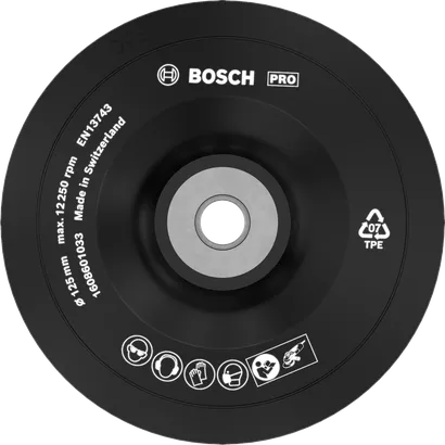 แผ่นรองหลัง Bosch PRO แบบนุ่ม 125 มม. สำหรับเครื่องเจียรไฟฟ้า
