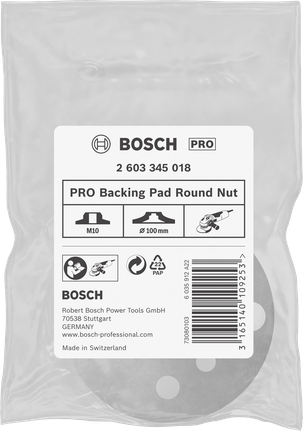 แผ่นรองหลัง Bosch PRO น็อตกลม M10 100 มม.