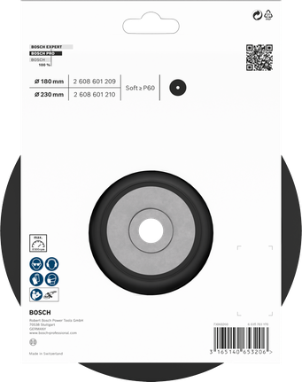 แผ่นรองเจียร Bosch PRO Soft ขนาด 180 มม. สำหรับเครื่องเจียรไฟฟ้า