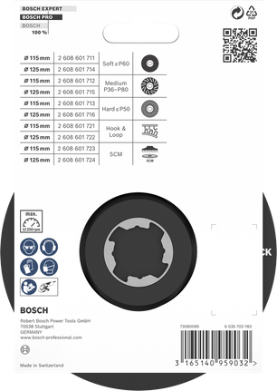 แผ่นรองหลัง Bosch PRO 125 มม. SCM.