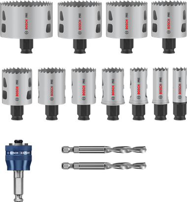 ชุดเลื่อยเจาะรู Bosch PRO Multi Material PC Plus จำนวน 14 ชิ้น.