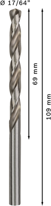 PRO Metal HSS-G ดอกสว่านเจาะเกลียว Bosch PRO Metal HSS-G ขนาด 17/64 นิ้ว