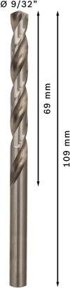 PRO Metal HSS-G ดอกสว่านเจาะเกลียว Bosch PRO Metal HSS-G ขนาด 9/32 นิ้ว