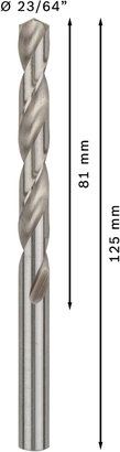 PRO Metal HSS-G ดอกสว่านเจาะเกลียว Bosch PRO Metal HSS-G 23/64 นิ้ว
