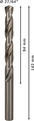 PRO Metal HSS-G ดอกสว่านเจาะเกลียว Bosch PRO Metal HSS-G ขนาด 27/64 นิ้ว