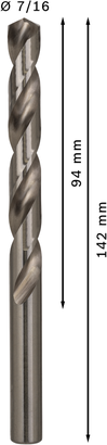 PRO Metal HSS-G ดอกสว่านเจาะเกลียว Bosch PRO Metal HSS-G ขนาด 7/16 นิ้ว 142 มม.
