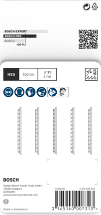 ใบเลื่อยจิ๊กซอว์ Bosch PRO Alu T127D ขนาด 100 มม. 5 ชิ้น.