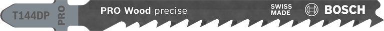 ใบเลื่อยจิ๊กซอว์ Bosch PRO Wood precise T144DP สำหรับการตัดที่เรียบเนียน.