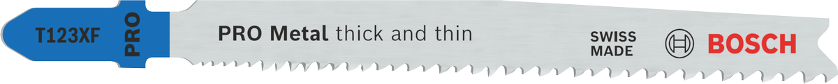 ใบเลื่อยจิ๊กซอว์ Bosch PRO Metal แบบหนาและบาง T123XF.