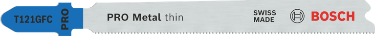 ใบเลื่อยจิ๊กซอว์ Bosch PRO Metal บาง T121GFC สำหรับตัดโลหะ.