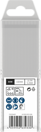 ชุดใบเลื่อยจิ๊กซอว์ Bosch PRO สำหรับท่อและโปรไฟล์โลหะ รุ่น T321AF