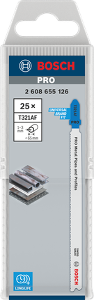 ชุดใบเลื่อยจิ๊กซอว์ Bosch PRO สำหรับท่อและโปรไฟล์โลหะ รุ่น T321AF
