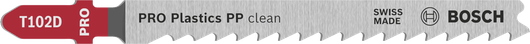 ใบเลื่อยจิ๊กซอว์ Bosch PRO Plastics PP clean T102D.