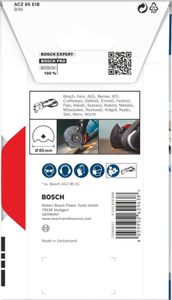ใบเลื่อยอเนกประสงค์ Bosch PRO ACZ 85 EIB ขนาด 85 มม.