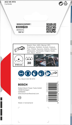ใบมีดมัลติทูล Bosch PRO ACZ 85 RT3 85×2.5 มม.