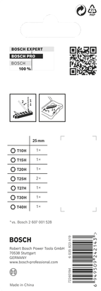 PRO Impact TH ชุดดอกสว่านกระแทก Bosch PRO TH ขนาด 25 มม. 8 ชิ้น