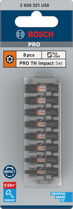 PRO Impact TH ชุดดอกสว่านกระแทก Bosch PRO TH Impact Bits 8 ชิ้น