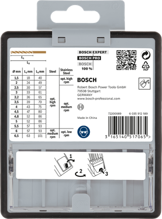 ชุดดอกสว่านเจาะเกลียว HSS-Co Bosch PRO 13 ชิ้น.
