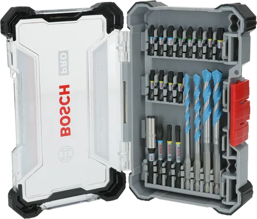 PRO Impact Mixed Set Bosch PRO Impact ชุดคละแบบ 20 ชิ้น พร้อมดอกไขควงคละแบบ.