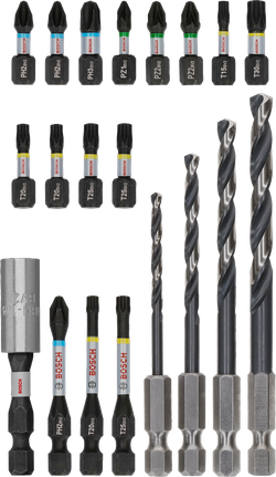 Bosch PRO Impact Metal ชุดเจาะและไขว่ 20 ชิ้น