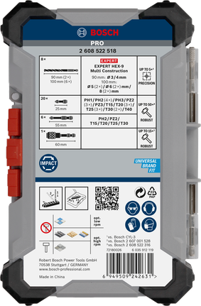 Bosch PRO Impact ชุดผสม 35 ชิ้น.