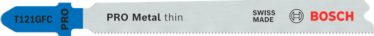 ใบเลื่อยจิ๊กซอว์ Bosch PRO Metal บาง T121GFC สำหรับการตัดโลหะละเอียด.