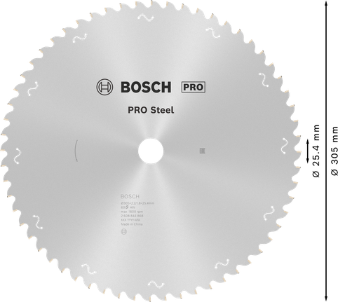 ใบเลื่อยวงเดือนเหล็ก Bosch PRO ขนาด 305 มม. 60 ฟัน.