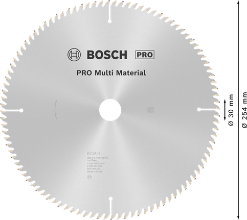 ใบเลื่อยวงเดือน PRO Multi Material, 254 x 2.7 x 30 มม., T100 ใบเลื่อยวงเดือน PRO Multi Material, 254 x 2.7 x 30 มม., T100