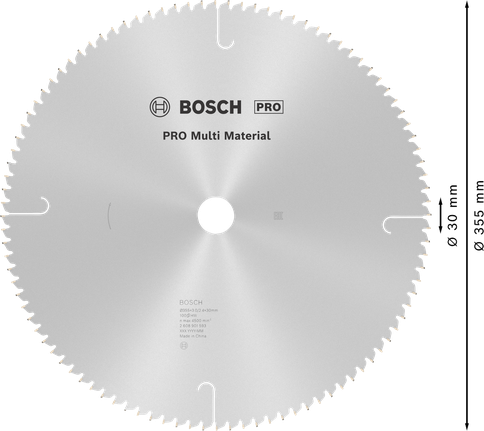 ใบเลื่อยวงเดือน PRO Multi Material, 355 x 3 x 30 มม., T100 ใบเลื่อยวงเดือน PRO Multi Material, 355 x 3 x 30 มม., T100