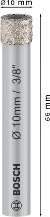 ดอกสว่านเจาะแห้ง Bosch PRO Ceramic 10x66 มม.