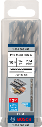 PRO Metal HSS-G ชุดดอกสว่าน Bosch PRO Metal HSS-G 5/16″