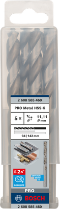 PRO Metal HSS-G ชุดดอกสว่านเจาะเกลียว Bosch PRO Metal HSS-G 7/16″