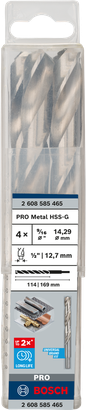 PRO Metal HSS-G ชุดดอกสว่าน Bosch PRO Metal HSS-G 9/16″