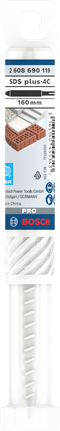 ดอกสกัดปลายแหลม Bosch SDS plus-4C 160 มม.