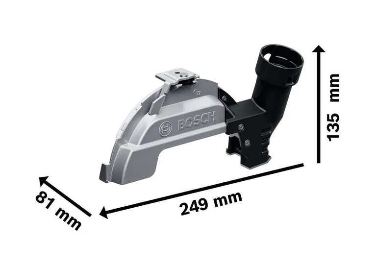 การ์ดดูดฝุ่น Bosch GDE 180-CG สำหรับเครื่องเจียรมุมขนาดใหญ่.