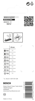 ชุดดอกสว่านกระแทก Bosch 8 ชิ้น ขนาด 25 มม.
