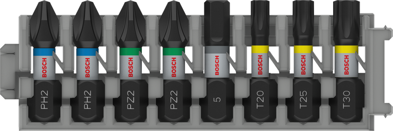 ชุดดอกไขควงกระแทก Bosch PRO 8 ชิ้น คละขนาด.