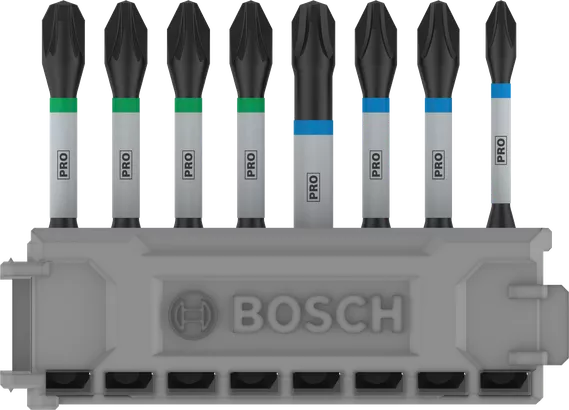 Object #200469803: 2608522328_bo_pro_u_b_1 ชุดดอกไขควงกระแทก Bosch PRO จำนวน 8 ชิ้น พร้อมที่ยึด