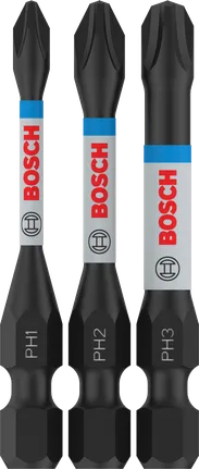 ดอกสว่าน PRO PH Impact PH1 x 55, PH2 x 55, PH3 x 55 มม. 3 ชิ้น ชุดดอกสว่านกระแทก Bosch PRO PH PH1 PH2 PH3 55มม.