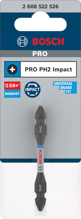 ดอกสว่านกระแทก Bosch PRO PH2 ปลายคู่ 65 มม.