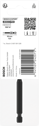 ดอกไขควงกระแทก PRO Torx, T25, 90 มม. ดอกสว่านกระแทก Bosch PRO Torx T25 90 มม.