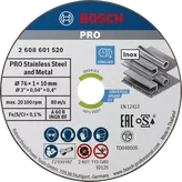 ใบตัดโลหะและสแตนเลส Bosch PRO 76x1x10 มม.