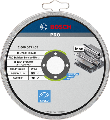 Object #200470259: 2608603465_bo_pro_p_f_1 ใบตัดโลหะและสแตนเลส Bosch PRO 105 มม.