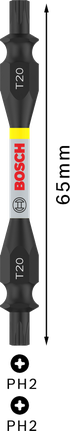 ดอกสว่านกระแทก 2 หัว Bosch PRO T20 65มม.