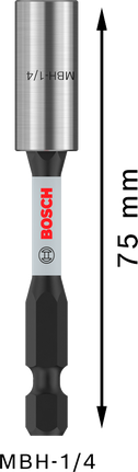 ด้ามไขควงกระแทก Bosch PRO Standard Bit Holder Impact 75 mm.