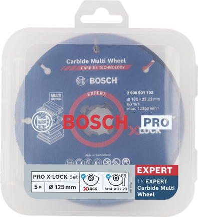 ชุดตัด Bosch PRO X-LOCK 125×1×22.23 มม.