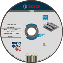 ใบตัดโลหะ Bosch PRO 180 x 3 x 22.23 มม. อายุการใช้งานยาวนาน.
