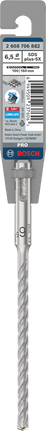 ดอกสว่านเจาะกระแทก PRO SDS plus-5X, ขนาด 6.5 x 100 x 160 มม. ดอกสว่านกระแทก Bosch SDS plus-5X 6.5×100×160 มม.