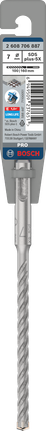 ดอกสว่านเจาะกระแทก PRO SDS plus-5X, ขนาด 7 x 100 x 160 มม. ดอกสว่าน Bosch PRO SDS plus-5X 7×100×160 มม.